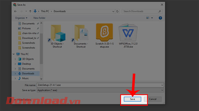 <p><strong>Bước 4:</strong> Lúc này cửa sổ <em>Save as</em> xuất hiện trên màn hình, hãy thiết lập thư