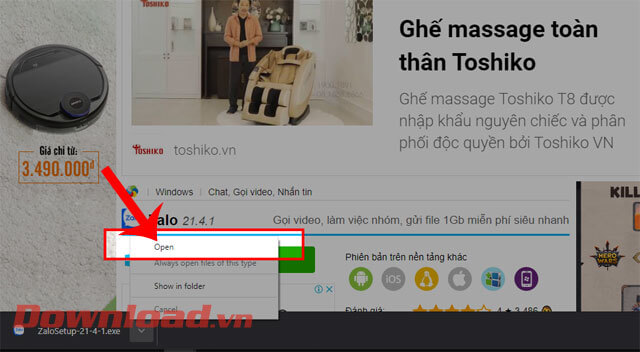 <p><strong>Bước 5:</strong> Đợi một lát để hoàn tất quá trình download phần mềm về máy tính của mình.