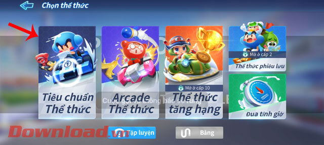 <p><strong>Bước 9:</strong> <strong>Chọn thể thức cuộc đua</strong> mà bạn muốn tham gia, sau đó<strong>