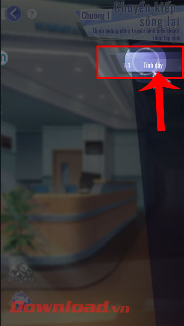 <p><strong>Bước 7:</strong> Nhấn vào nút <strong>Tỉnh dậy</strong>, để bắt đầu bước vào cốt truyện chính