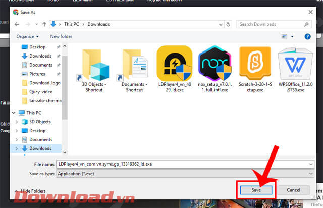 <p><strong>Bước 5:</strong> Lúc này cửa sổ<em> Save As</em> xuất hiện trên màn hình, chọn tệp lưu trữ
