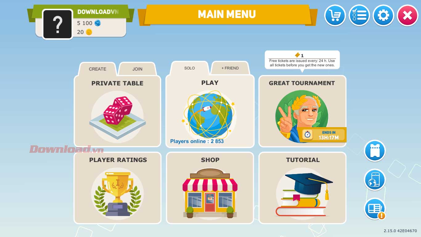 <p><strong>Bước 6</strong>: Vì là lần đầu chơi Business Tour, bạn nên làm quen với luật chơi trước.