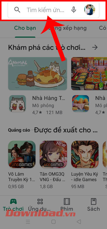 <p><strong>Bước 1:</strong> Trước tiên, mở<strong> kho ứng dụng <a href="https://download.com.vn/google-play-apk-59541">Google