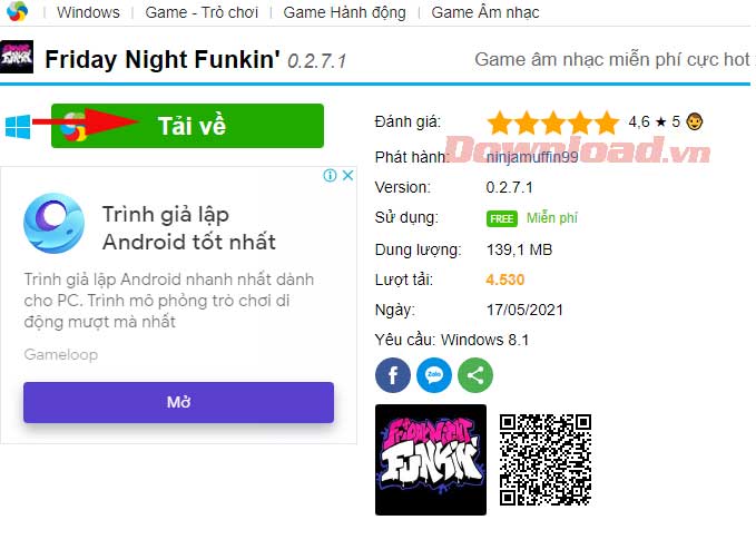 <p><strong>Bước 1:</strong> <a href="https://download.com.vn/friday-night-funkin-154436" target="_blank"