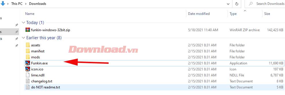 <p><strong>Bước 3:</strong> Vào thư mục chứa file game bạn vừa tải về và giải nén nó. Sau đấy, click