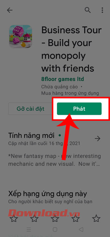 <p><strong>Bước 5:</strong> Đợi trong một lát để hoàn tất quá trình tải game về máy, thì ấn vào nút<strong>
