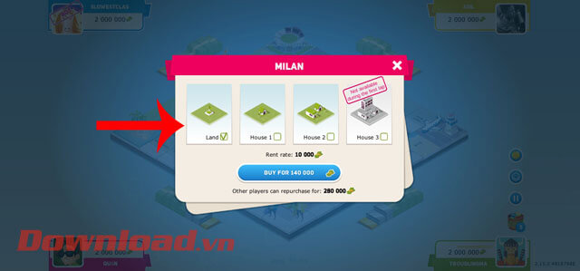 <p><strong>Bước 6:</strong> Nếu di chuyển đến vùng đất trống, hãy <strong>mua đất và xây dựng nhà cửa.</strong></p>
<p>Mỗi