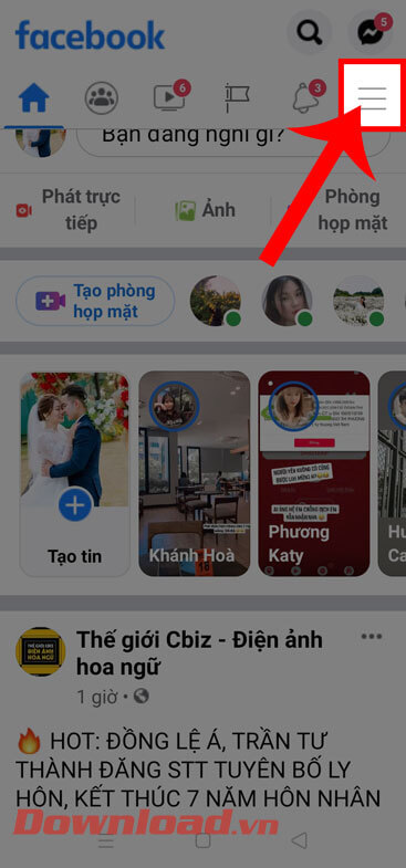 <p><strong>Bước 1:</strong> Mở<strong> ứng dụng Facebook</strong> trên điện thoại của mình lên, sau