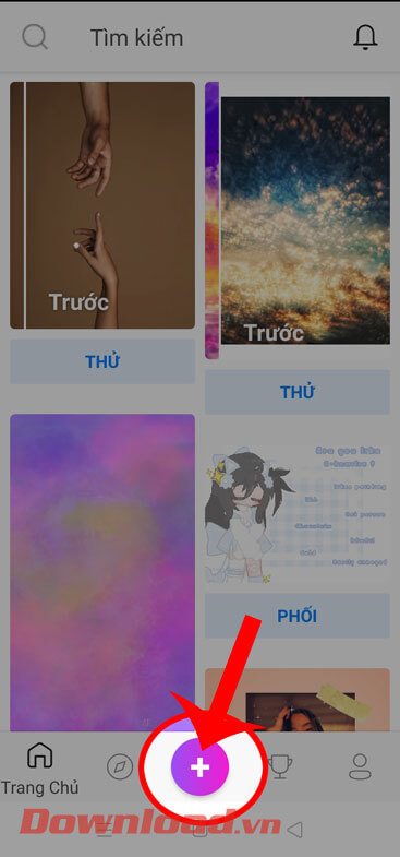 Ấn vào biểu tượng dấu cộng 