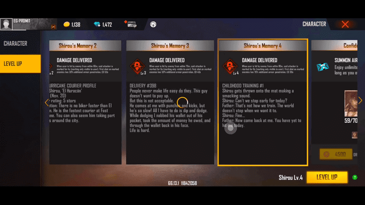 Kỹ năng của Shirou trong Free Fire