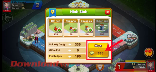 <p><strong>Bước 7:</strong> Để xây dựng công trình tại địa danh nổi tiếng mà mình bước tới thì chạm