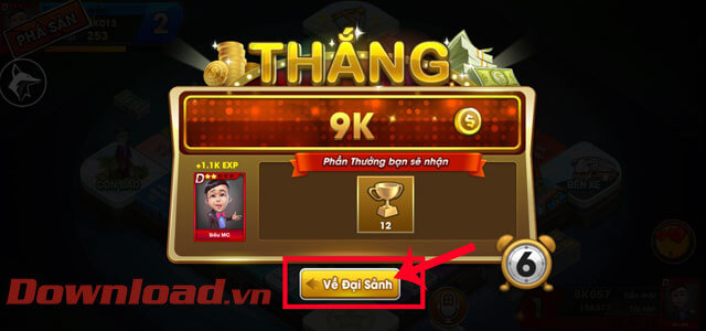 <p><strong>Bước 9</strong>: Trên màn hình khi này sẽ hiển thị phần thưởng dành cho bạn nếu như mình
