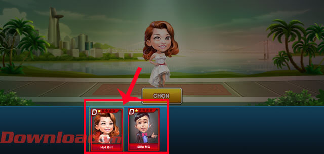 <p><strong>Bước 3:</strong> Sau đó hãy <strong>nhấn và chọn nhân vật</strong> trong game là: <em>Hot