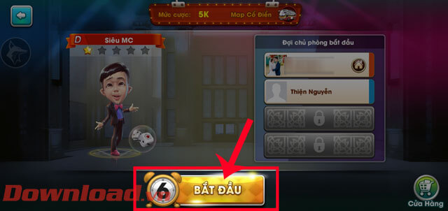 <p><strong>Bước 5:</strong> Ở phòng chờ của game, đợi cho người chơi khác vào phòng, rồi ấn vào nút