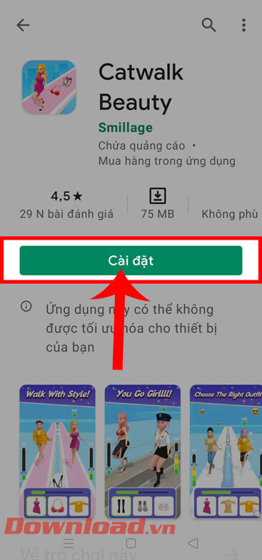 <p><strong>Bước 3:</strong> Ở phần tải game trên <em>Cửa hàng ứng dụng</em>, chạm vào nút <strong>Cài