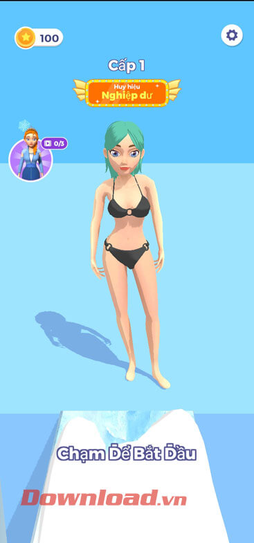 <p><strong>Bước 2:</strong> Lúc này nhân vật của mình sẽ xuất hiện, hãy chạm vào màn hình để bắt đầu