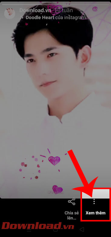 Chạm vào biểu tượng dấu ba chấm