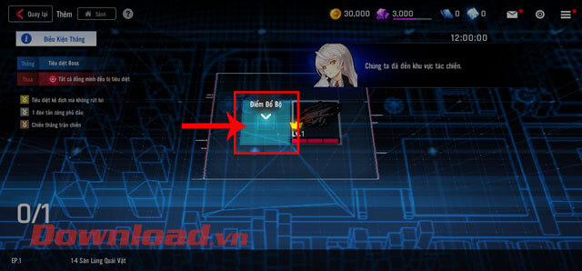 <p><strong>Bước 4:</strong> Tại giao diện chính của game, nhấn vào mục <strong>Điểm đổ bộ.</strong></p>