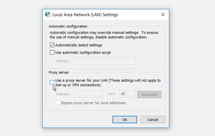 Click OK để xác nhận thay đổi cài đặt mạng LAN