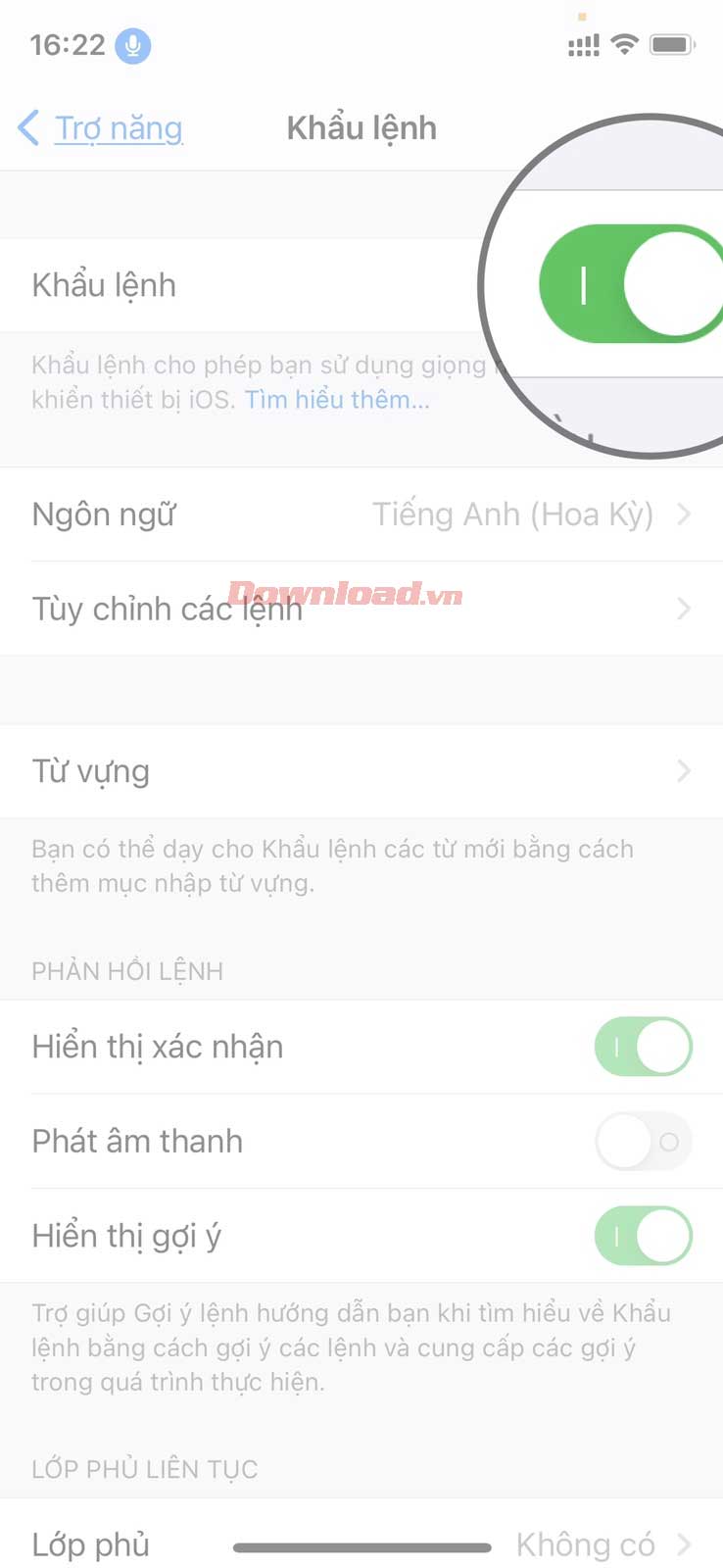 <p>4. Tại đây, chỉ cần chạm vào nút công tắc để bật tính năng này.</p>