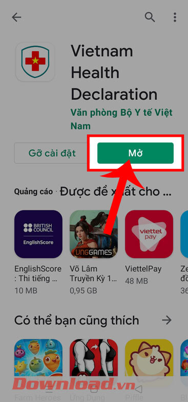 <p><strong>Bước 4:</strong> Chờ một lát để quá trình download ứng dụng này về máy được hoàn tất, sau