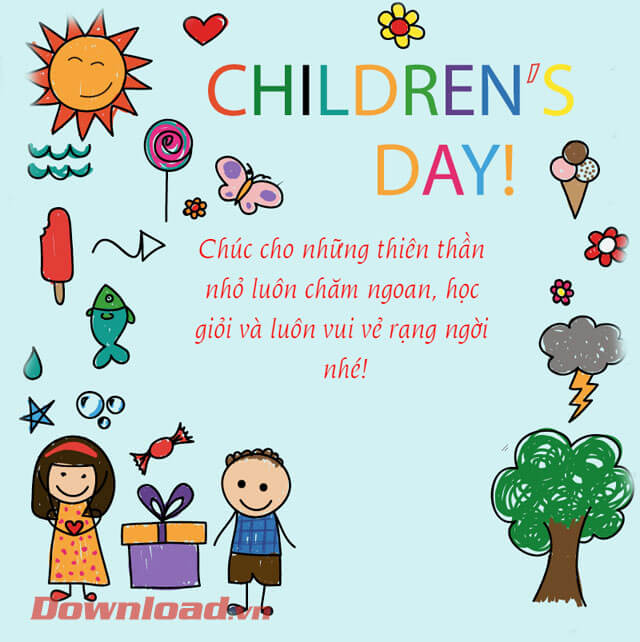 Thiệp mừng ngày 1/6 đã được tạo