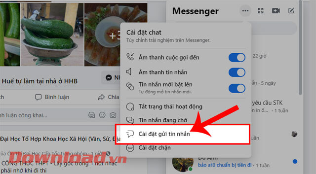 <p><strong>Bước 4:</strong> Lúc này trên màn hình xuất hiện cửa sổ <em>Cài đặt chat</em>, hãy click