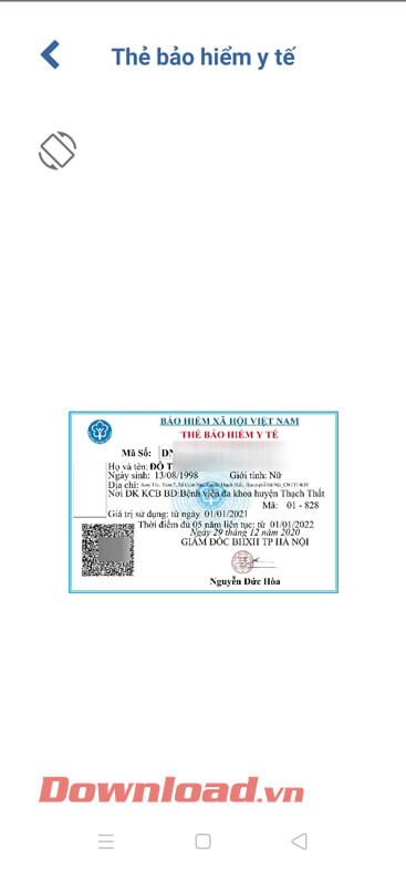 Hình ảnh thẻ BHYT