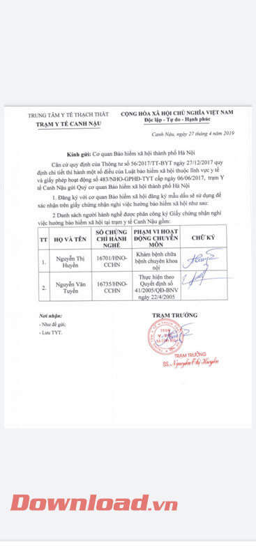 <p><strong>Bước 4:</strong> Tải và in file giấy nghỉ việc hưởng BHXH tại nhà.</p>