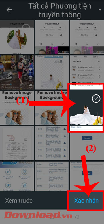 Chọn hình ảnh trong suốt 