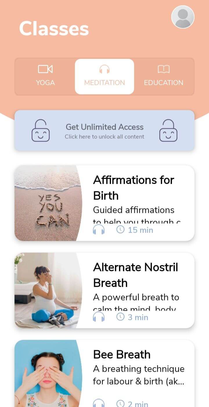 Ứng dụng YogiBirth