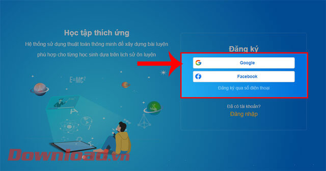 Đăng ký tài khoản Onluyen.vn