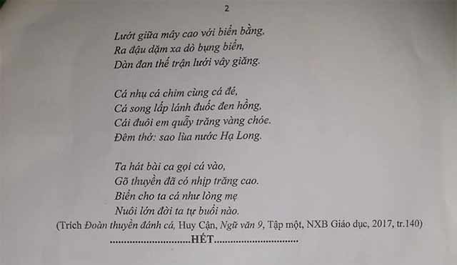 Đề thi vào lớp 10 môn Văn Chuyên Hà Giang năm 2021