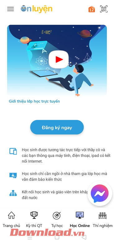 <p><strong>Bước 10:</strong> Nếu như bạn muốn tham gia vào những lớp học trực tuyến trên ứng dụng, thì