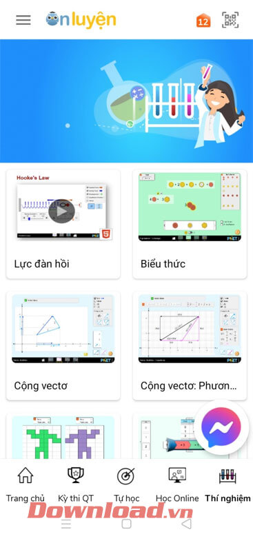 <p><strong>Bước 11:</strong> Ngoài ra, trong ứng dụng này các bạn học sinh có thể xem những video thực