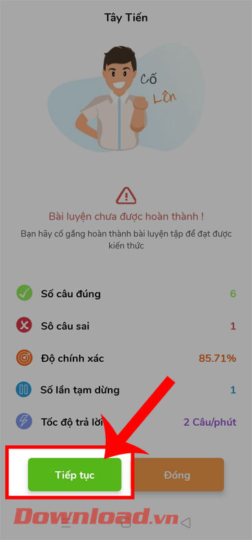 <p><strong>Bước 5:</strong> Trên màn hình lúc này sẽ hiển thị bảng thành tích của mình, nhấn vào nút
