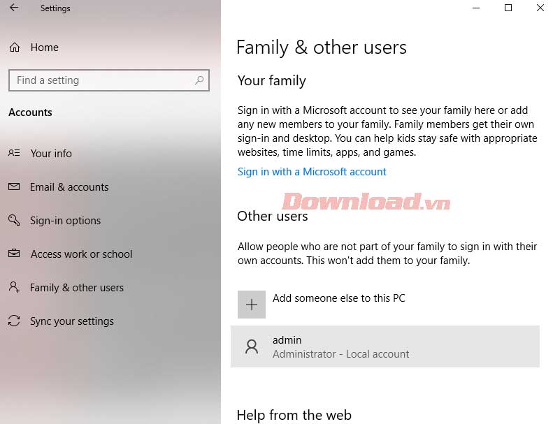 Cài đặt trên Win 10