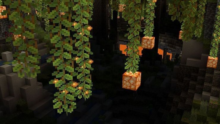 Cây quả mọng phát sáng trong Minecraft