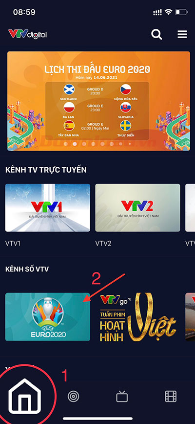 VTVgo trên di động