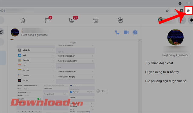 Click chuột vào biểu tượng mảnh ghép