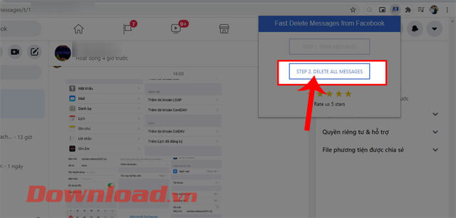 Nhấn vào nút Step2. Delete All Messages