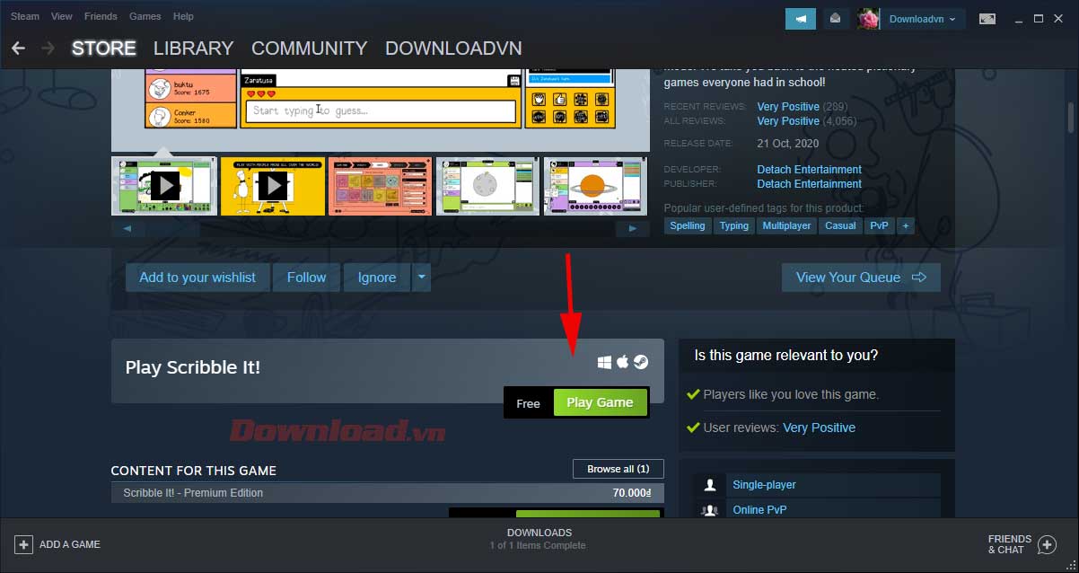 <p>2. Click <strong>Play Game</strong>.</p>