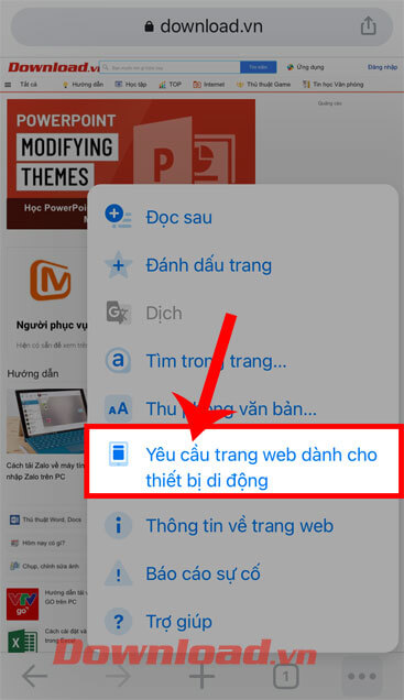 <p><strong>Bước 6: </strong>Sau đó, tiếp tục kéo màn hình xuống phía dưới và chạm vào mục <strong>Yêu
