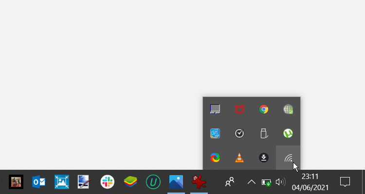Icon Wi-Fi trên Win 10