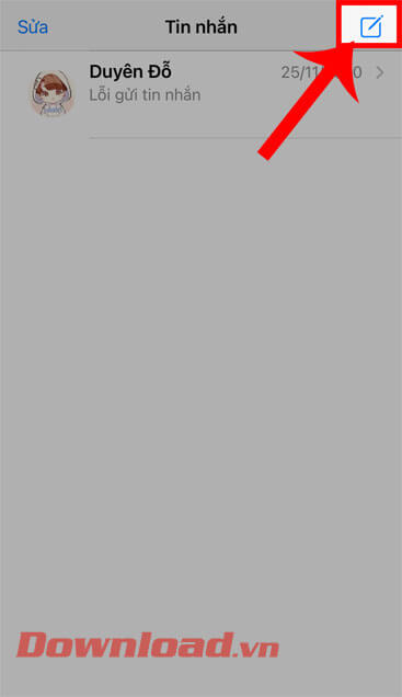 <p><strong>Bước 2:</strong> Sau đó, hãy <strong>tạo mới một cuộc hội thoại </strong>bất kỳ trên ứng