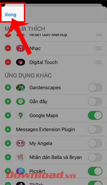 <p><strong>Bước 4: </strong>Tiếp theo, hãy ấn vào nút <strong>Xong</strong> ở góc bên phải phía trên
