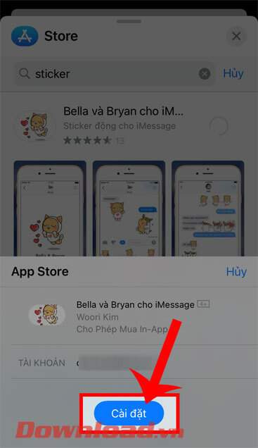 <p><strong>Bước 7: </strong>Phía dưới màn hình khi này, hiển thị xuất hiện cửa sổ tải của <em>App Store</em>,