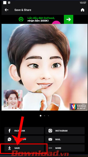 <p><strong>Bước 7: </strong>Cuối cùng, nhấn vào nút <strong>Save</strong> để lưu lại hình ảnh hoạt hình