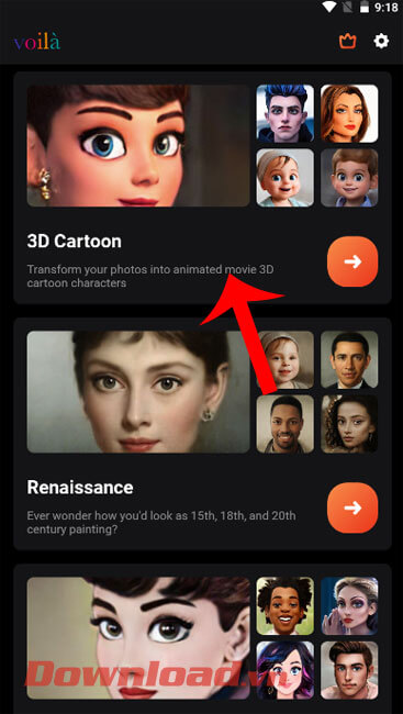 <p><strong>Bước 1: </strong>Trong giao diện chính của ứng dụng, sẽ hiển thị 4 chế độ chỉnh sửa ảnh cho