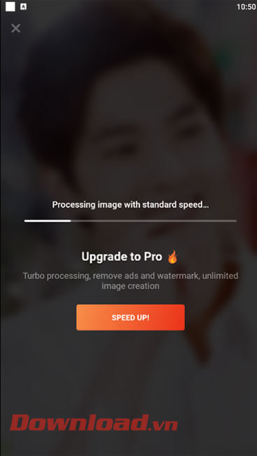 <p><strong>Bước 4:</strong> Đợi trong một lát để quá trình tải hình ảnh và chuyển đổi sang ảnh hoạt